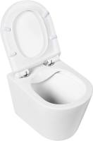 Унитаз подвесной BelBagno Flay-r BB053CHR безободковый, крышка BB2111SC с микролифтом
