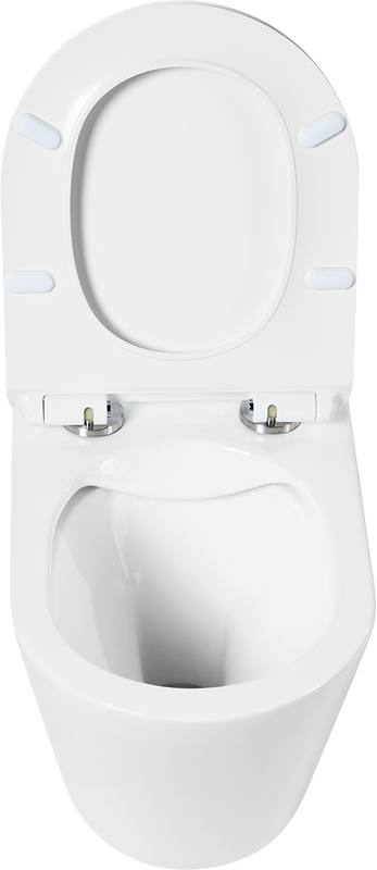 Унитаз подвесной BelBagno Flay-r BB053CHR безободковый, крышка BB2111SC с микролифтом