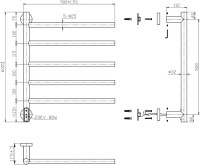 Полотенцесушитель электрический Bauedge Nimb Elegant AF0023 50x60 белый матовый