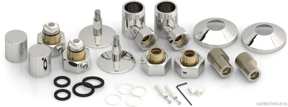 Полотенцесушитель водяной Стилье Аксиома-10 00661-6040 65x45 см, глянцевый хром, лесенка