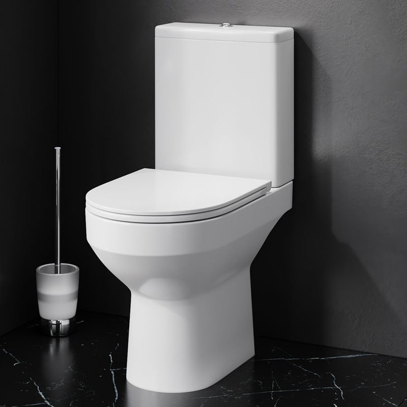Унитаз-компакт напольный AM.PM Spirit V2.0 C708600WH FlashClean тонкая крышка с микролифтом