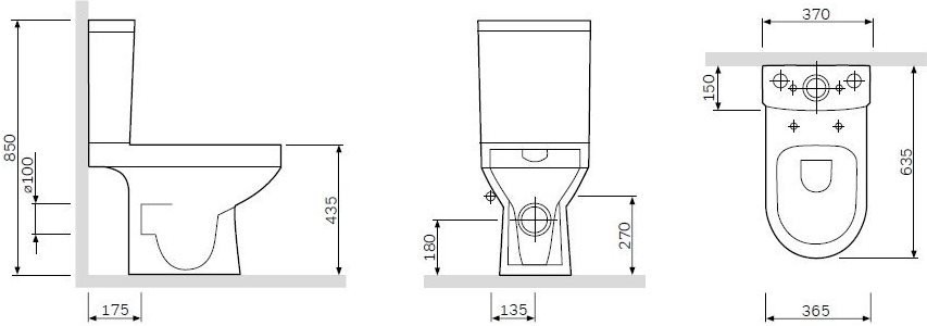 Унитаз-компакт напольный AM.PM Spirit V2.0 C708600WH FlashClean тонкая крышка с микролифтом