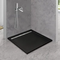 Поддон для душа Cezares TRAY-AS-A-90-30-NERO 90x90, с сифоном, черный матовый