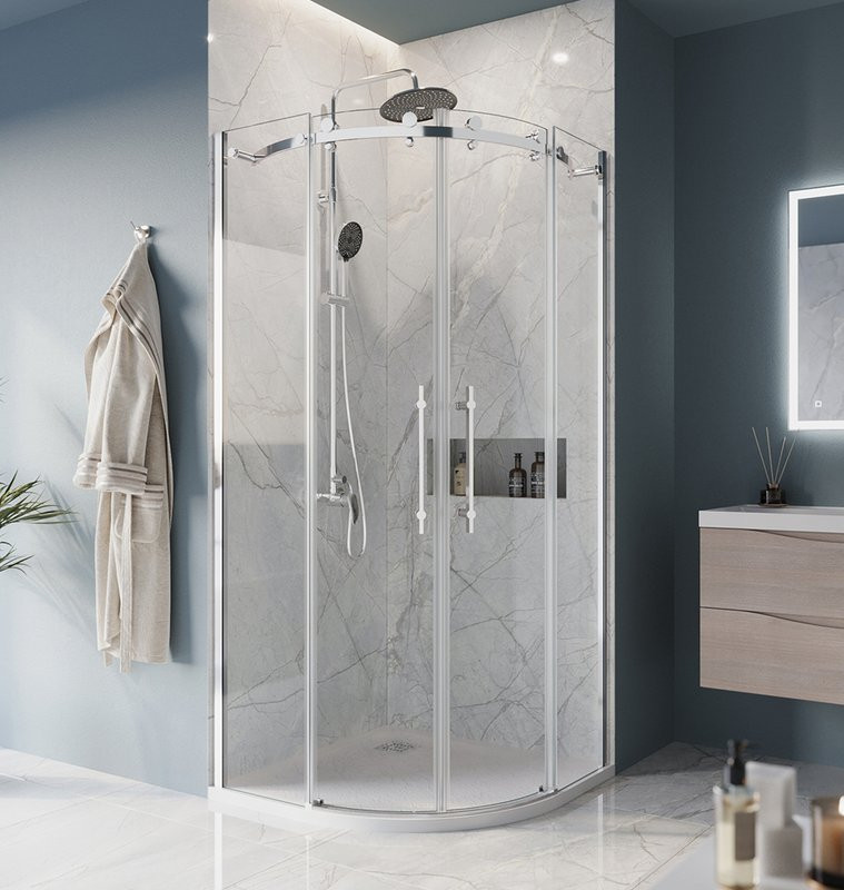 Душевой уголок BelBagno Marino -R-2-90-C-Cr профиль хром