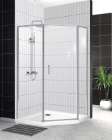 Душевой уголок BelBagno Uno 195 PH 1 100/80  C Cr стекло прозрачное
