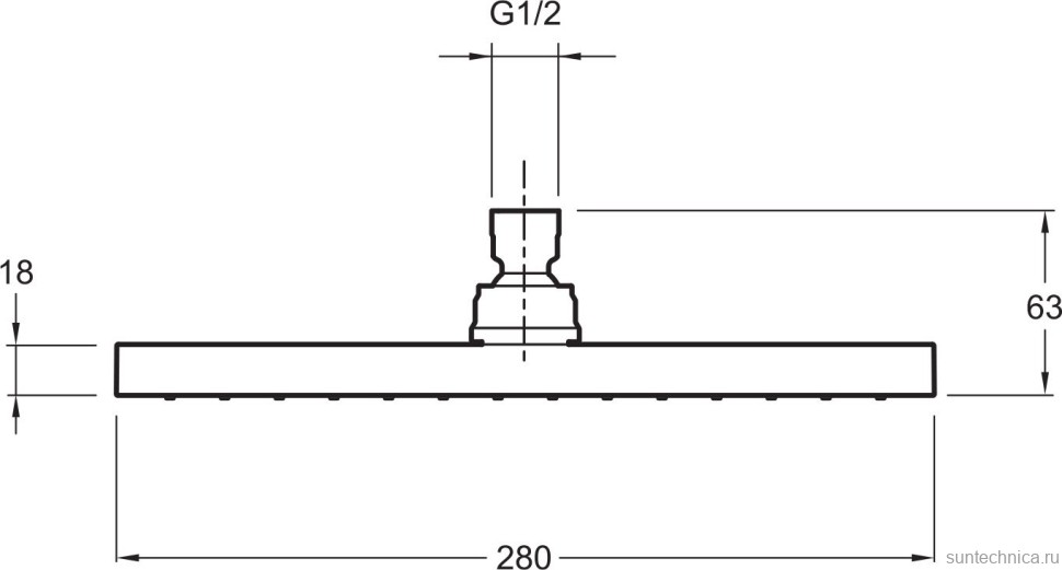 Верхний душ Jacob Delafon Eo E3875-CP