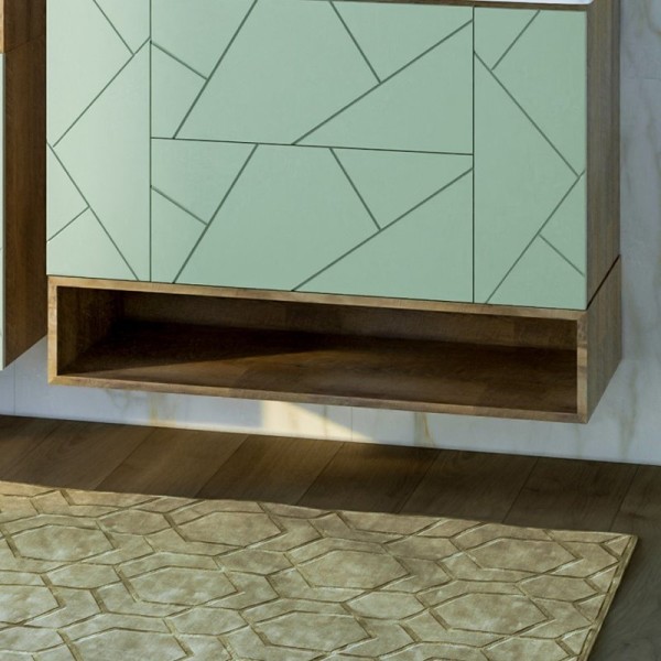 Полка Бриклаер Кристалл 100 под тумбу, дуб гранж песочный