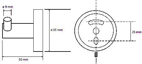 Крючок Bemeta Hematit 159106032