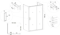 Душевой уголок Veconi Rovigo RV-046B 100x110 Душевой уголок Veconi Rovigo RV-046B 100x110