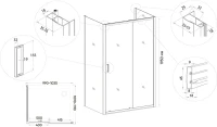 Душевой уголок Veconi Rovigo RV-046B 100x110 Душевой уголок Veconi Rovigo RV-046B 100x110