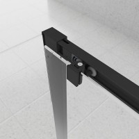 Душевой уголок Veconi Evo 100SP B 110х80 см, профиль матовый черный, стекло прозрачное