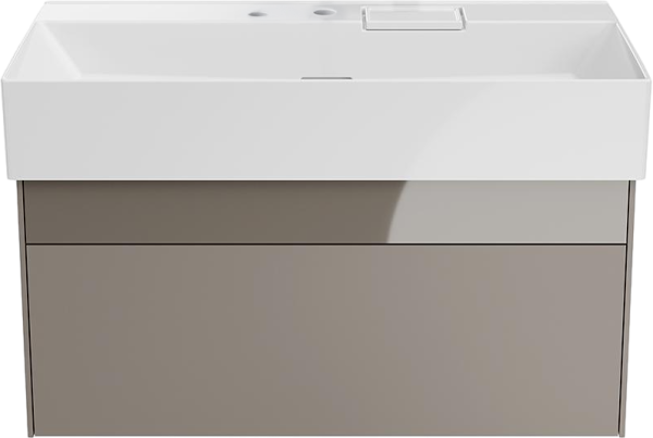 Тумба с раковиной KERAMA MARAZZI Logica 90 подвесная, песчаная, с отверстием под дозатор
