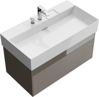 Тумба с раковиной KERAMA MARAZZI Logica 90 подвесная, песчаная, с отверстием под дозатор