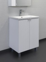 Тумба с раковиной Comforty Лима 60Н напольная, матовая белая