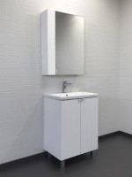 Тумба с раковиной Comforty Лима 60Н напольная, матовая белая