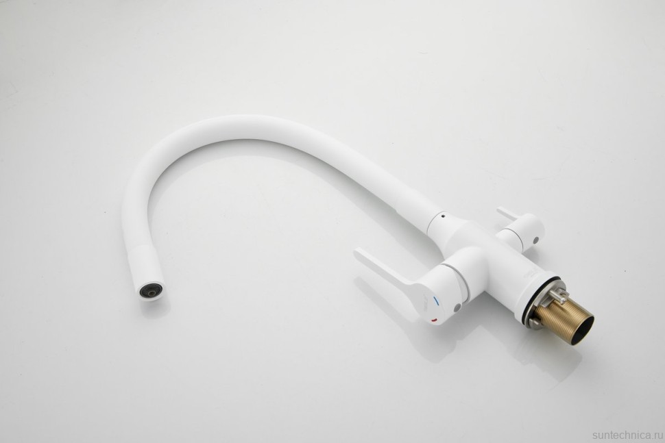 Смеситель для кухни BELZ B814 B76814-8 с гибким изливом, белый