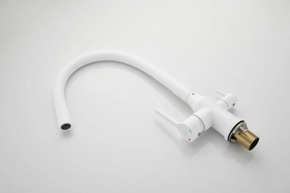 Смеситель для кухни BELZ B814 B76814-8 с гибким изливом, белый