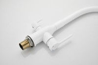 Смеситель для кухни BELZ B814 B76814-8 с гибким изливом, белый