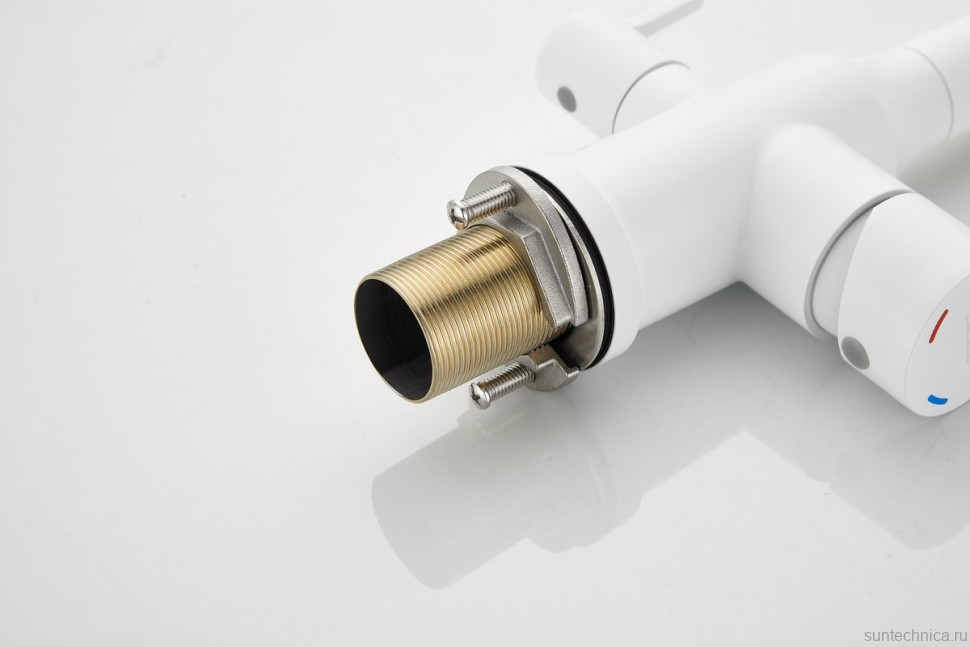 Смеситель для кухни BELZ B814 B76814-8 с гибким изливом, белый