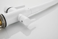 Смеситель для кухни BELZ B814 B76814-8 с гибким изливом, белый