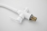 Смеситель для кухни BELZ B814 B76814-8 с гибким изливом, белый