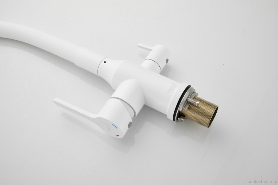 Смеситель для кухни BELZ B814 B76814-8 с гибким изливом, белый