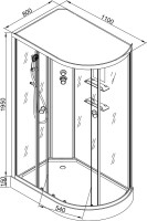 Душевая кабина DTO EM 1511LN