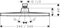 Верхний душ Hansgrohe Crometta E 240 1jet 26726000