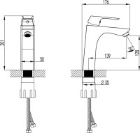 Смеситель для раковины Lemark Unit LM4537C