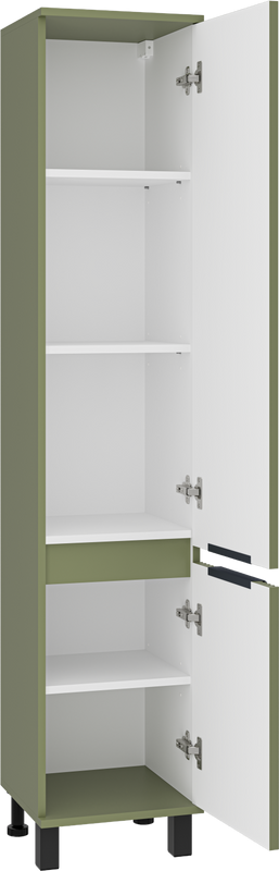 Шкаф пенал для ванной Brevita Enfida ENF-05035-0801R универсальный, правый, зеленый