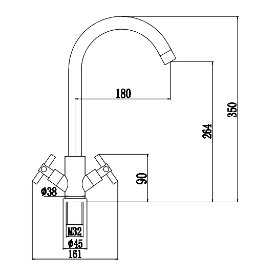 Смеситель для кухни Fmark FS8432H черный