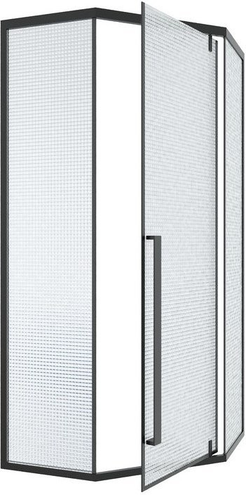 Душевой уголок Ceruttispa C3ABD 90x90, профиль черный