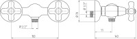 Смеситель для душа Migliore Provance 19481 золото