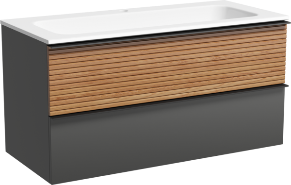 Тумба под раковину Sancos Delta 100 дуб красный, графит