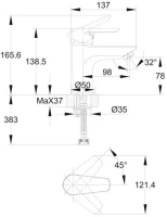 Смеситель для раковины Cersanit Vero 63060 хром Смеситель для раковины Cersanit Vero 63060 хром
