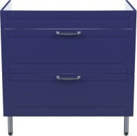 Тумба с раковиной IDDIS Oxford 80 напольная, синяя, раковина 0138000i28