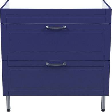 Тумба с раковиной IDDIS Oxford 80 напольная, синяя, раковина 0138000i28