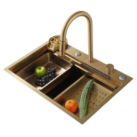 Мойка кухонная Abber Wasser Kreis AF2194G золото матовое Мойка кухонная Abber Wasser Kreis AF2194G золото матовое