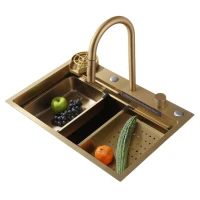 Мойка кухонная Abber Wasser Kreis AF2194G золото матовое Мойка кухонная Abber Wasser Kreis AF2194G золото матовое