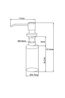 Дозатор для кухонной мойки Emar Quartz ЕД-401D.6 Барит Дозатор для кухонной мойки Emar Quartz ЕД-401D.6 Барит
