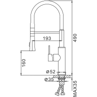 Смеситель для кухни Frap F4452-6 хром