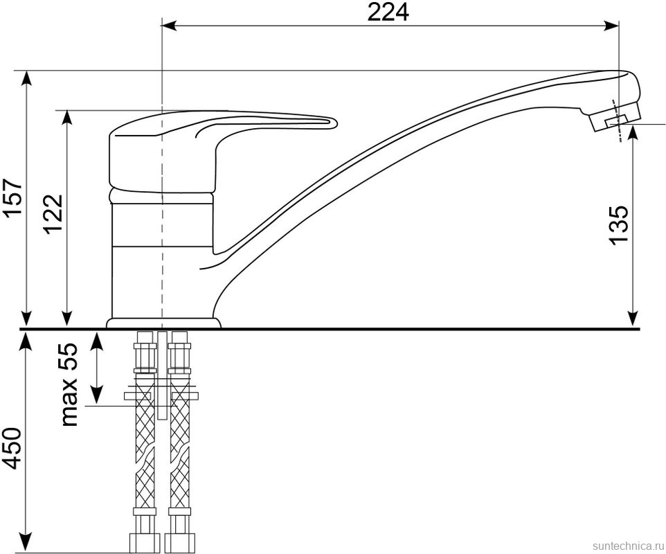 Комплект Мойка Omoikiri Tedori 66-U белая + Смеситель Ulgran -331 белый