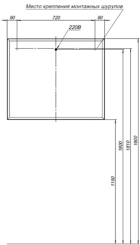 Зеркало Allen Brau Activity 90 с подсветкой, матовая олива