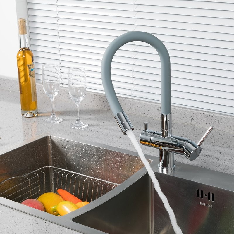 Смеситель для кухни Gappo G4398-30 с гибким изливом, хром