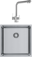 Комплект Мойка Omoikiri TADZAVA 44-U/I-IN ULTRA 15 нержавеющая сталь + Смеситель MEGA Life MG-TK06 хром