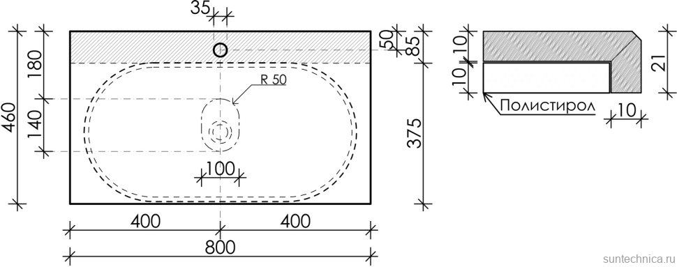 Тумба с раковиной Sancos Very 80 см, doha soft, столешница черный мрамор, раковина CN6015