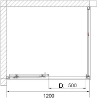 Душевая дверь в нишу Niagara Nova NG-82-12AB 120 см, черная