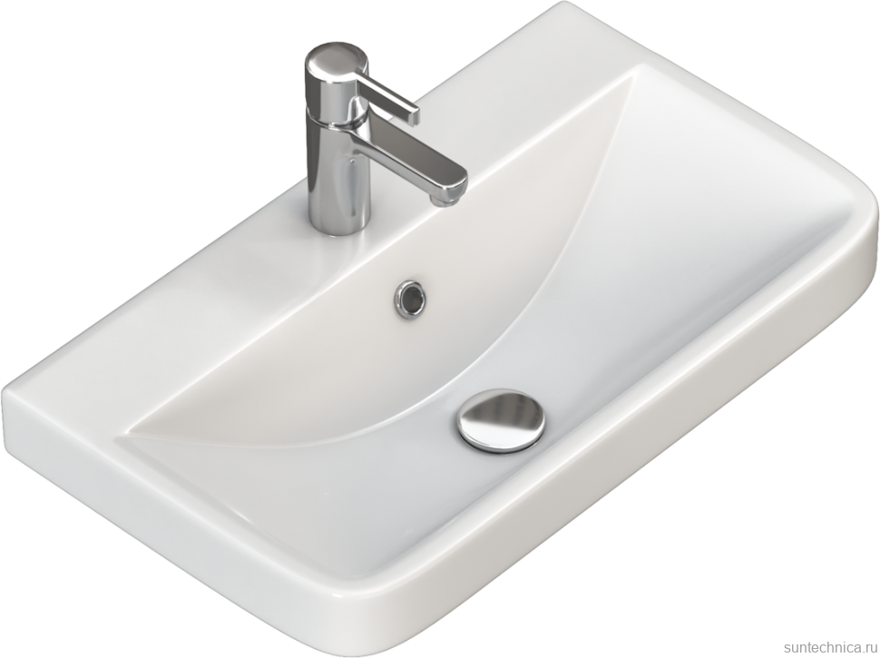 Тумба с раковиной Velvex Jill 60 белая матовая