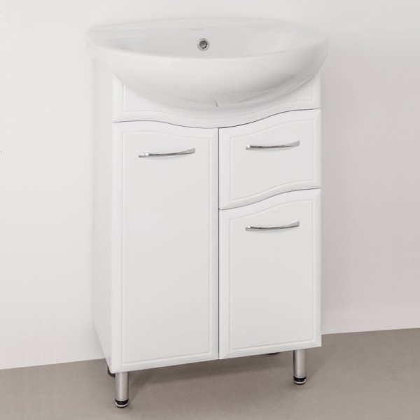 Тумба под раковину Style Line Эко Волна №11 55 белая