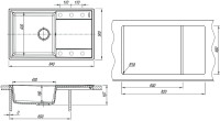 Комплект Мойка Lemark Imandra 840 9910031 антрацит + Смеситель Comfort LM3073PAN антрацит